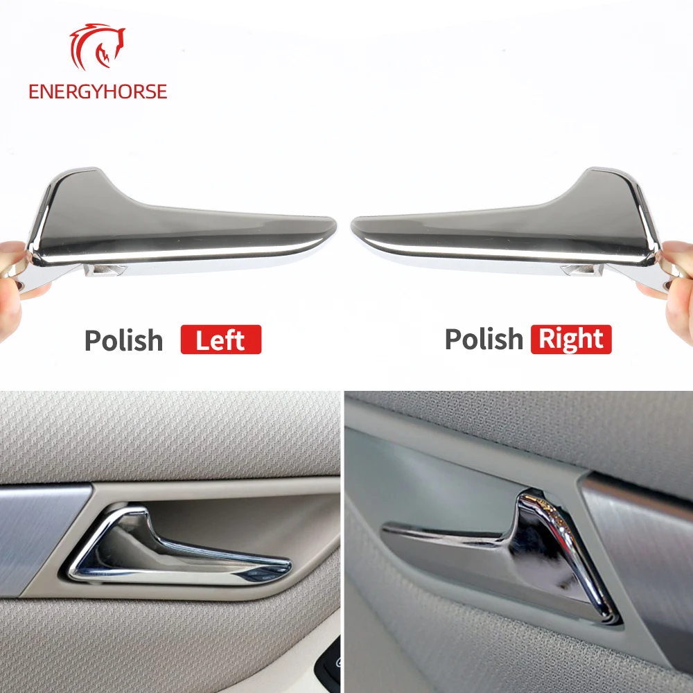 Maniglia Interna Auto Cromata Per Mercedes Classe A W169 E Classe B W245 - Copriguscio Sinistra/Destra Argento Brillante - Sostituzione Diretta 1697600308