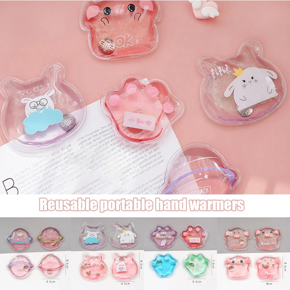 Tancyechy 4 Piezas Invierno Mini Calentador de Manos autocalentable Gel de Dibujos Animados Reutilizable Paquete de Calor l/íquido Paquete de Calentador de Manos 1#