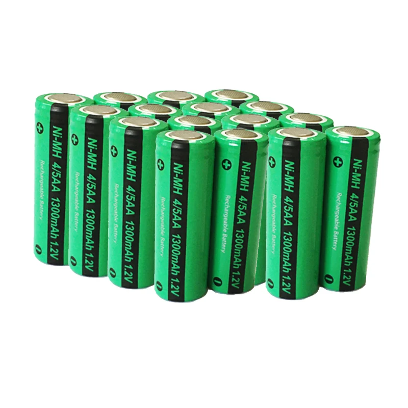 15 шт./лот 1 2 V 4/5AA NIMH аккумуляторная батарея 1300mah 14430 4/5 AA Ni-MH cell DIY для электробритвы |