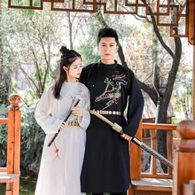 Hanfu Для женщин Для мужчин танцевальные костюмы с вышивкой для девочек платье феи пара фестивальный рейв наряд древней китайской производительность Костюмы DC3394