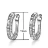 Huitan 3 Color Available Delicate Hoop Earrings for Women Micro Paved CZ Zircon Stone Wedding Party Daily Wear Classic Jewelry ► Photo 2/6