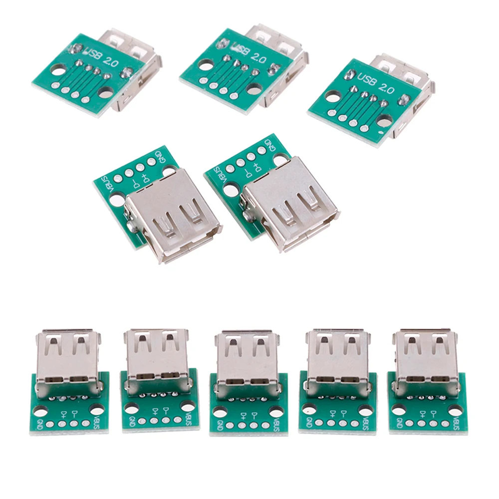 

5pcs/Lot Type A Female USB To DIP 2.54mm PCB Connector USB PCB Board Connectors Wholesale