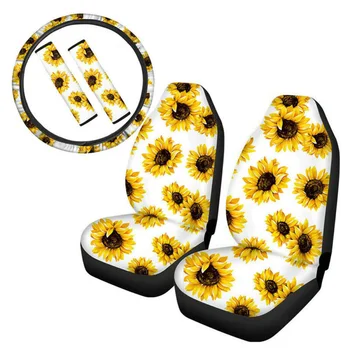 

Steering Wheel Cover Front Seat Cover Shoulder Guard Five-seat 5pcs set