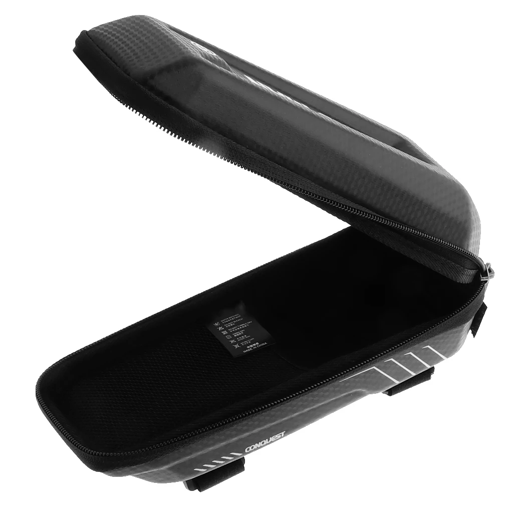 Waterproof Cycling Bike Front Top Tube Frame Bag MTB Mountain Rode Bike Saddle Pouch Storage Hard Case Adjustable Mounting Strap
