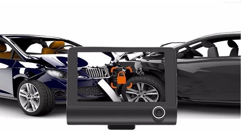 4,0 дюймов Автомобильный видеорегистратор 3 камеры s объектив Dash камера двойной объектив с камерой заднего вида видео рекордер Dash Cam Авто регистратор Dvrs