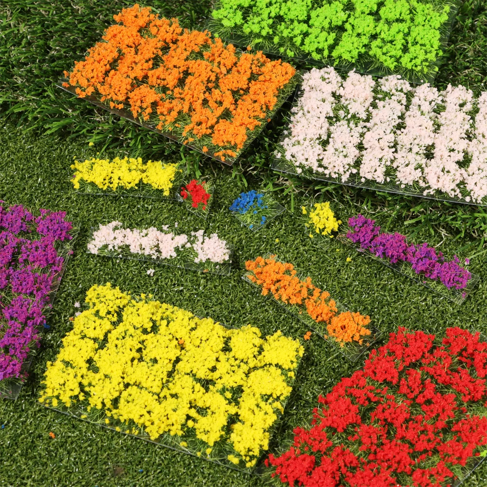 Artificial Plants 28/50PCS/Box Simulation Terrain Production Flower Cluster Mini Micro Landscape Wild Miniature Grass Model Scene Game Sandbox artificial plants