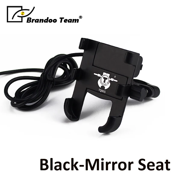 Black-Mirror seat Держатель телефона Подставка для мотоцикла держатель телефона для GPS для велосипеда держатель руля - Цвет: Black-Mirror seat