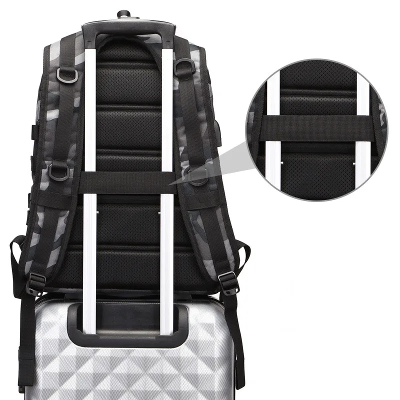 Мужской школьный рюкзак PUBG камуфляжная дорожная Холщовая Сумка с USB разъемом для