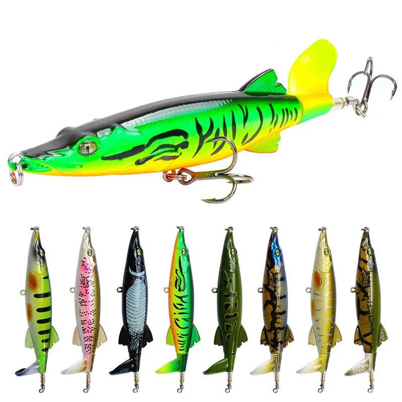 

1pcs Whopper Plopper Baits Stickbait Topwater Pencil For Pike Bass Fishing Lure Artificial Bait Hard Lures Goods Fish Tackle