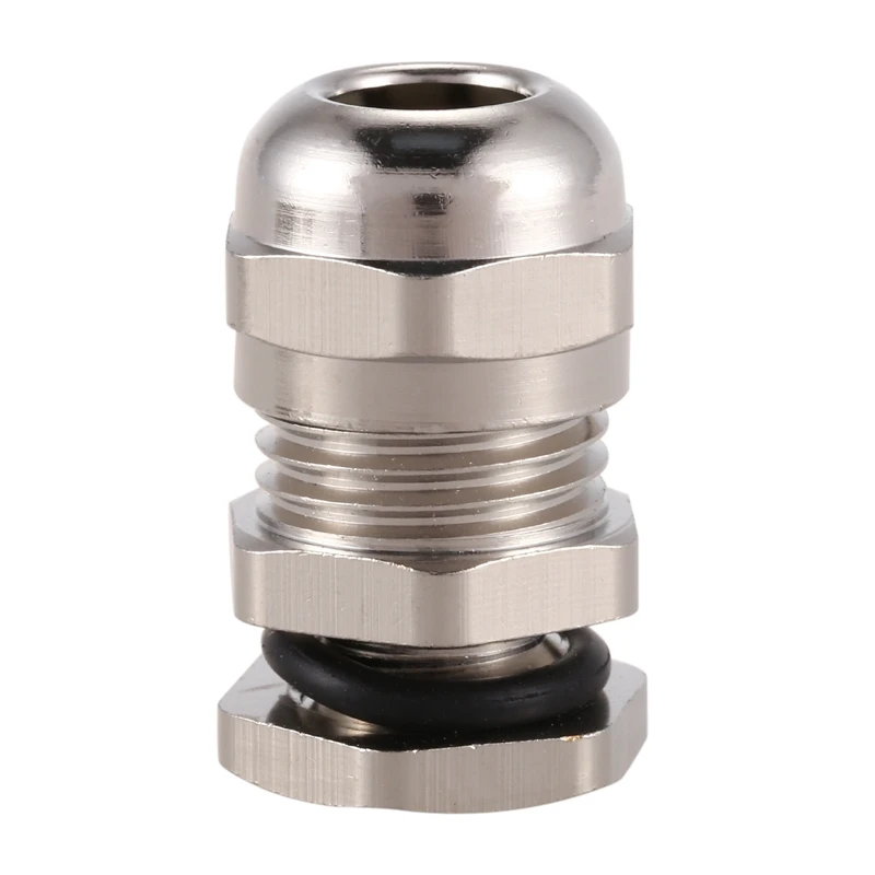 5 Pcs M12 Metal 3-6.5mm Dia Waterproof Cable Glands Connector