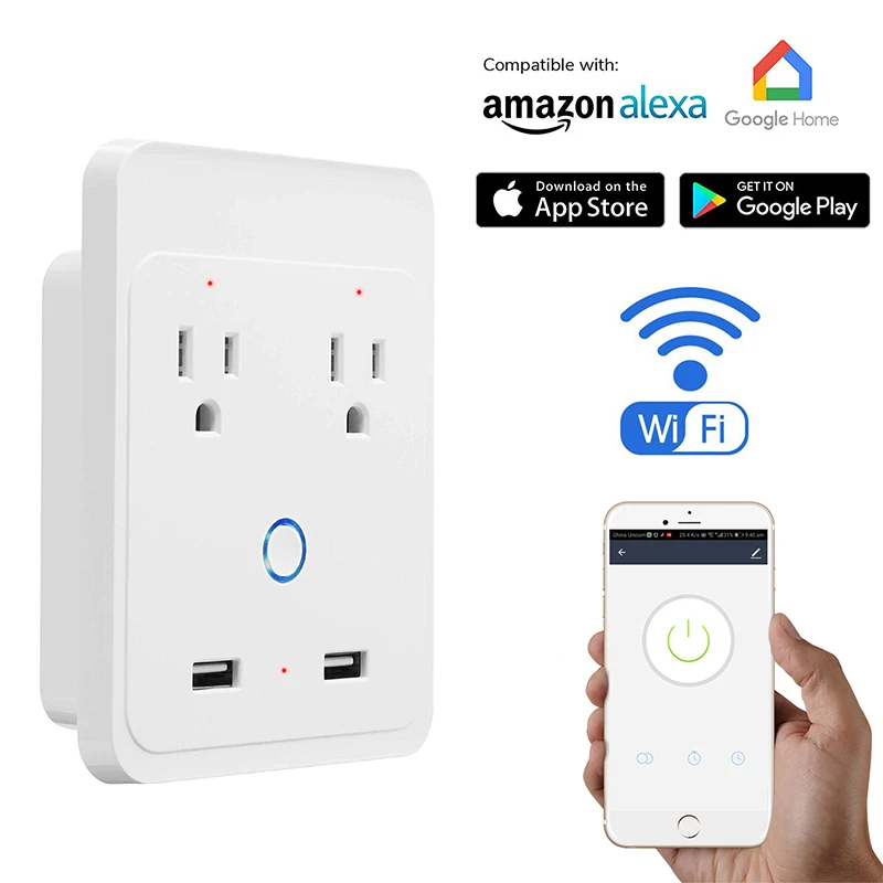 

Wireless Smart Socket US plug WIFI Smart Socket Smart life / tuya APP WIFI Intelligent Sub-control Socket