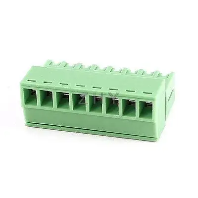

Green 8Pin 3.5mm Spacing PCB Screw Terminal Block Connector 300V 8A AWG22-16