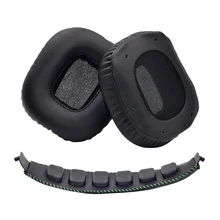 Coussinets doreille de remplacement en cuir mousse souple, housse de coussin doreille et coussinet de bandeau pour Razer Tiamat 7.1, accessoires pour casque de jeu 