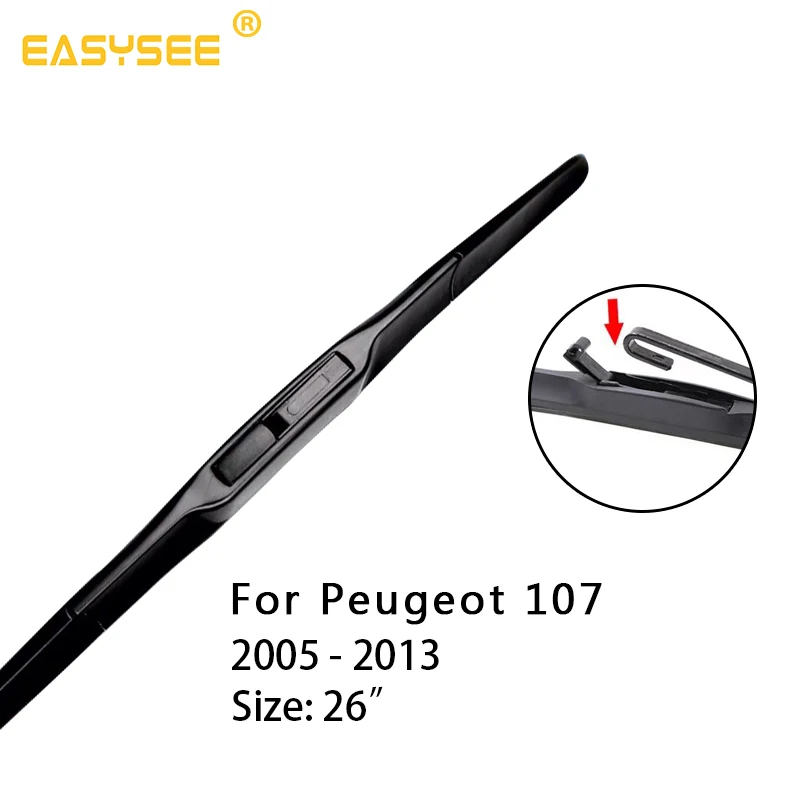 Щетки стеклоочистителя для Peugeot 107 26 дюймов Fit Hook Arm 2005 2006 2007 2008 2009 2010 2011 2012 2013 |