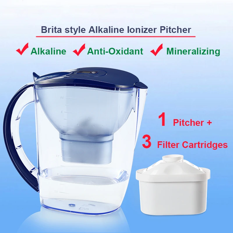 Jarra filtro de agua para el hogar, jarra purificadora de agua Mineral alcalina, 3.5L pH 8 10 ORP 100 to 300mv|Filtros de agua| - AliExpress