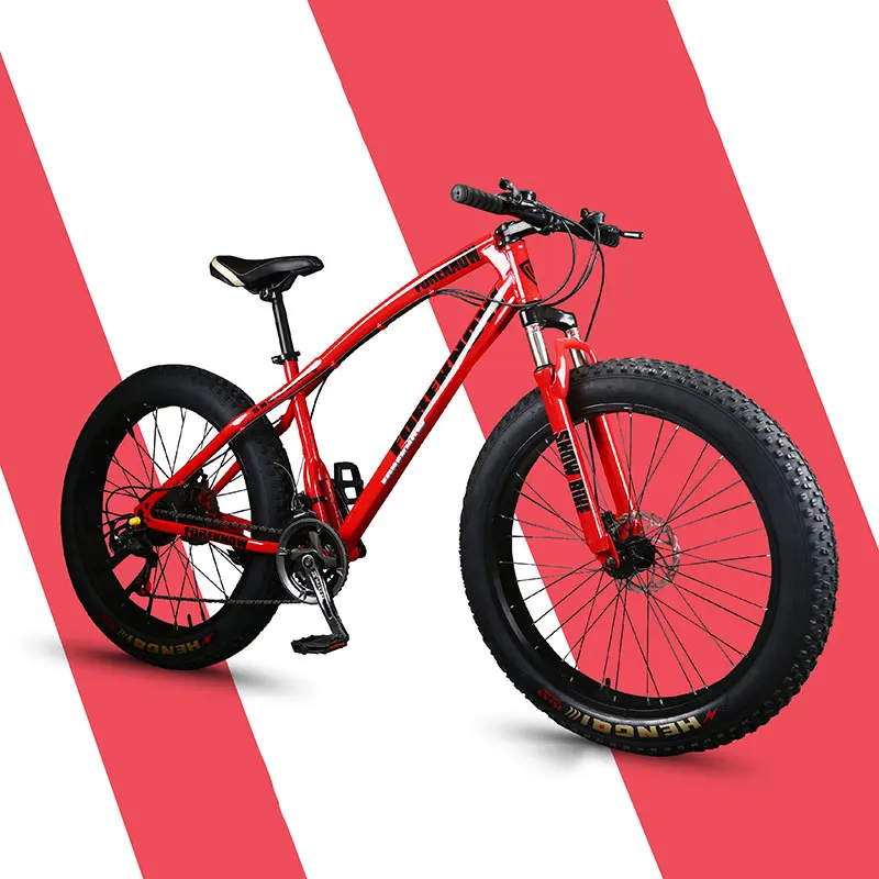 Mountain Bike High Carbon Steel Frame Wide Fat Tire for Male and Female Students Bicycle Mountain Bike High Carbon Steel Frame Wide Fat Tire for Male and Female Students Bicycle