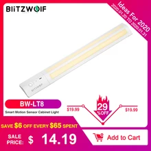 BlitzWolf BW LT8 Motion Sensor LED Under Cabinet Light Removable Lithium Battery 3000K Color Temperature Night