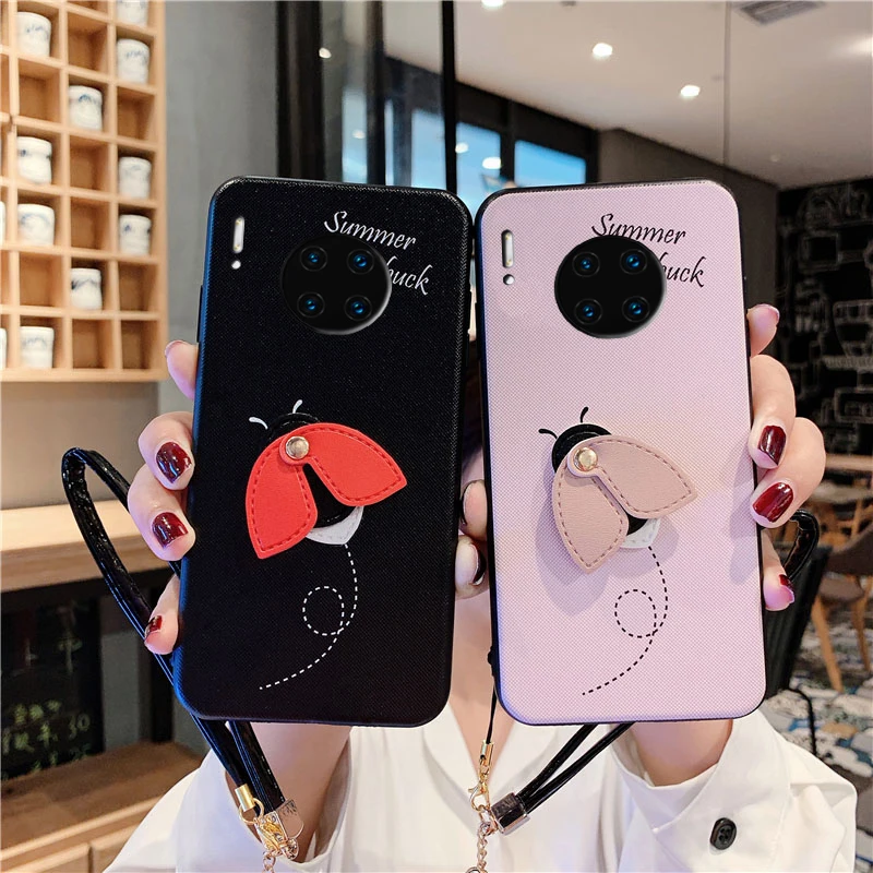 Новые Чехлы для Samsung Galaxy S10 5G Plus S10E A7 2018 A750 3D милый мультяшный пчела с напульсником
