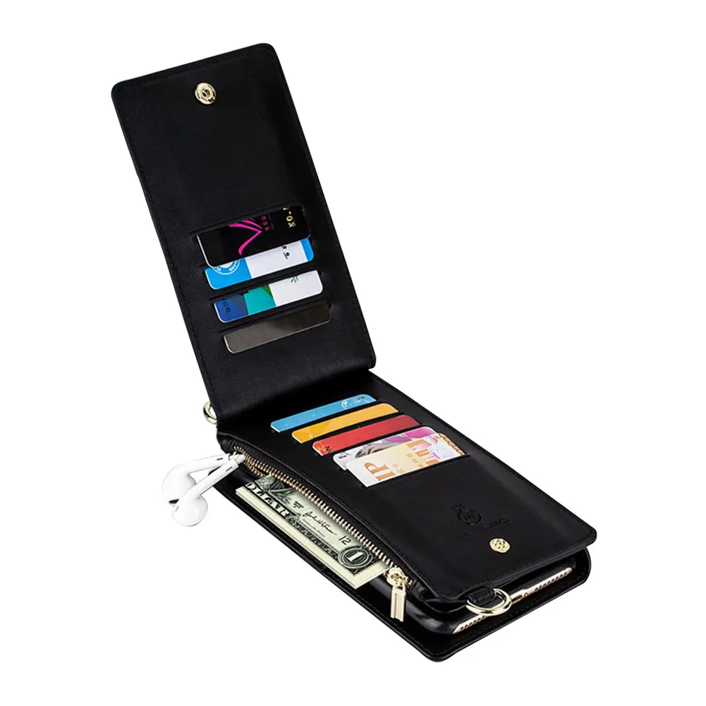 Многофункциональный кошелек мобильный чехол для телефона для iPhone 11 Pro Max сумка через плечо Сумочка для iPhone 11 Pro чехол для телефона из искусственной кожи