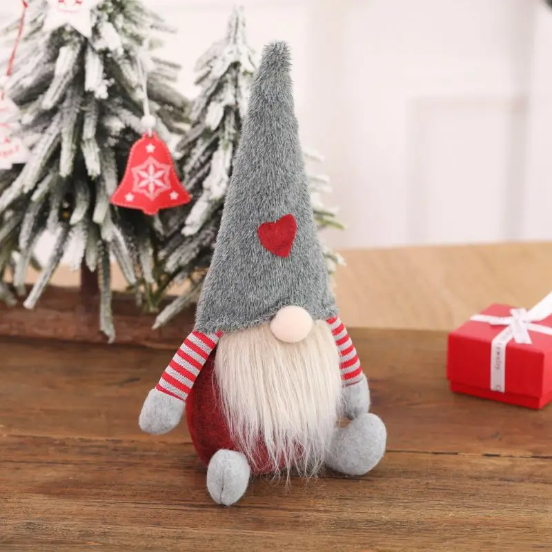 Рождество ручной работы шведский гном Санта сидя плюшевые куклы украшения Рождественский праздник украшения для домашнего праздника детская игрушка подарок