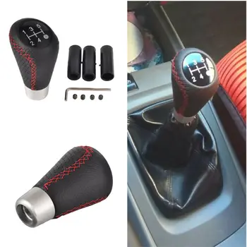 

5 Speed Car Gear Shift Knob Set Universal Leather Stitche Manual Car Gear Stick Shift Knob Durable