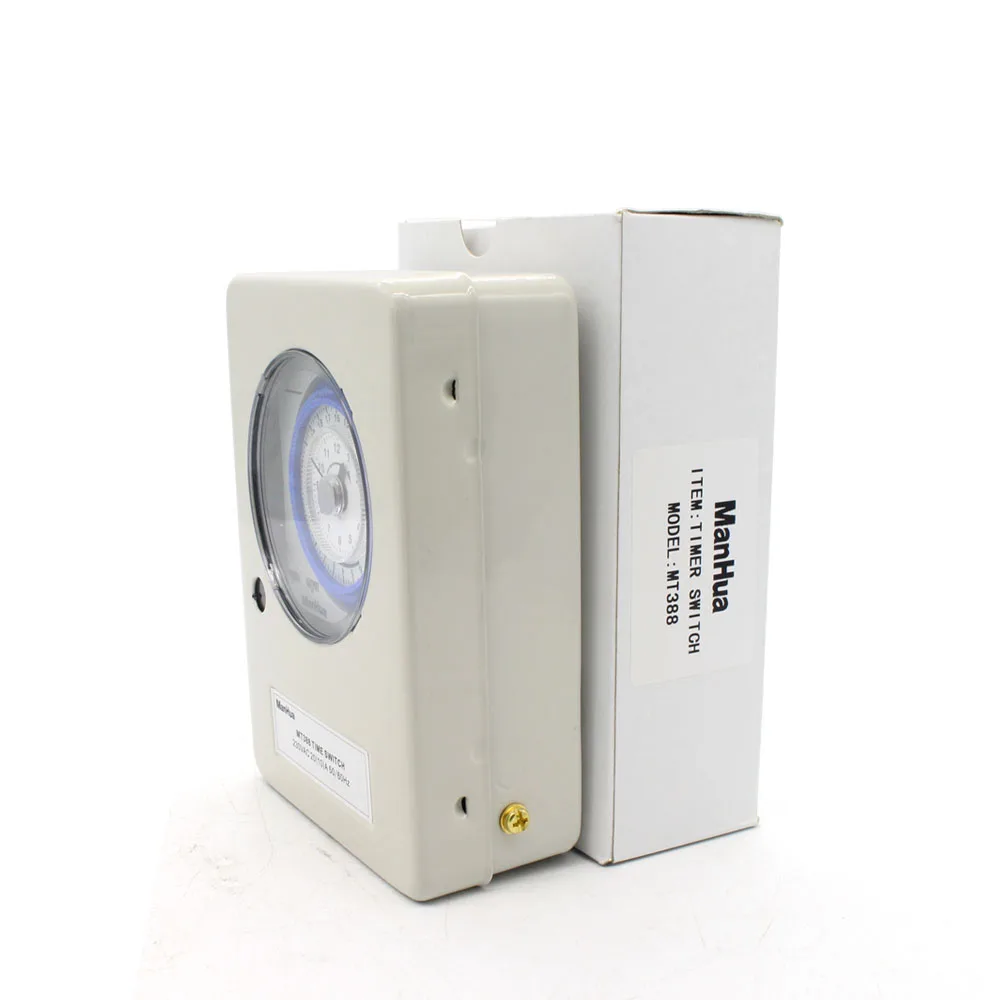 ManHua 100-240VAC 20A MT388 din-рейка механический монтажный таймер переключатель