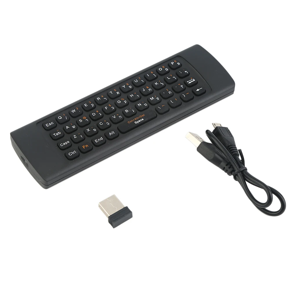 Универсальный 2,4 ГГц мини беспроводной Fly Gaming Fly mouse G65 двусторонний пульт дистанционного управления для Android tv BOX медиаплеер ноутбук - Цвет: Черный