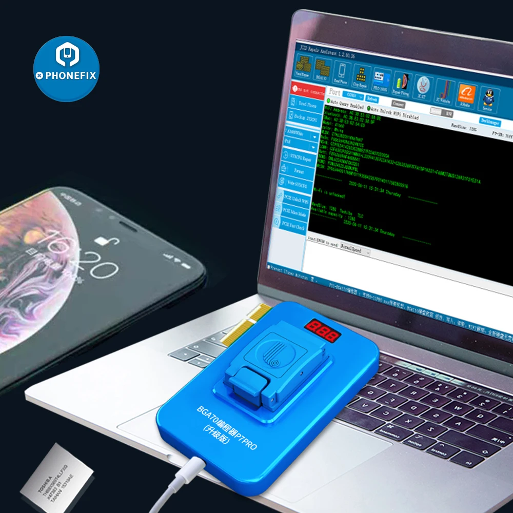 JC P7 Pro BGA70 Nand программатор для iPhone 5SE-7P NAND модуль записи чтения IPAD 5-7 одна кнопка