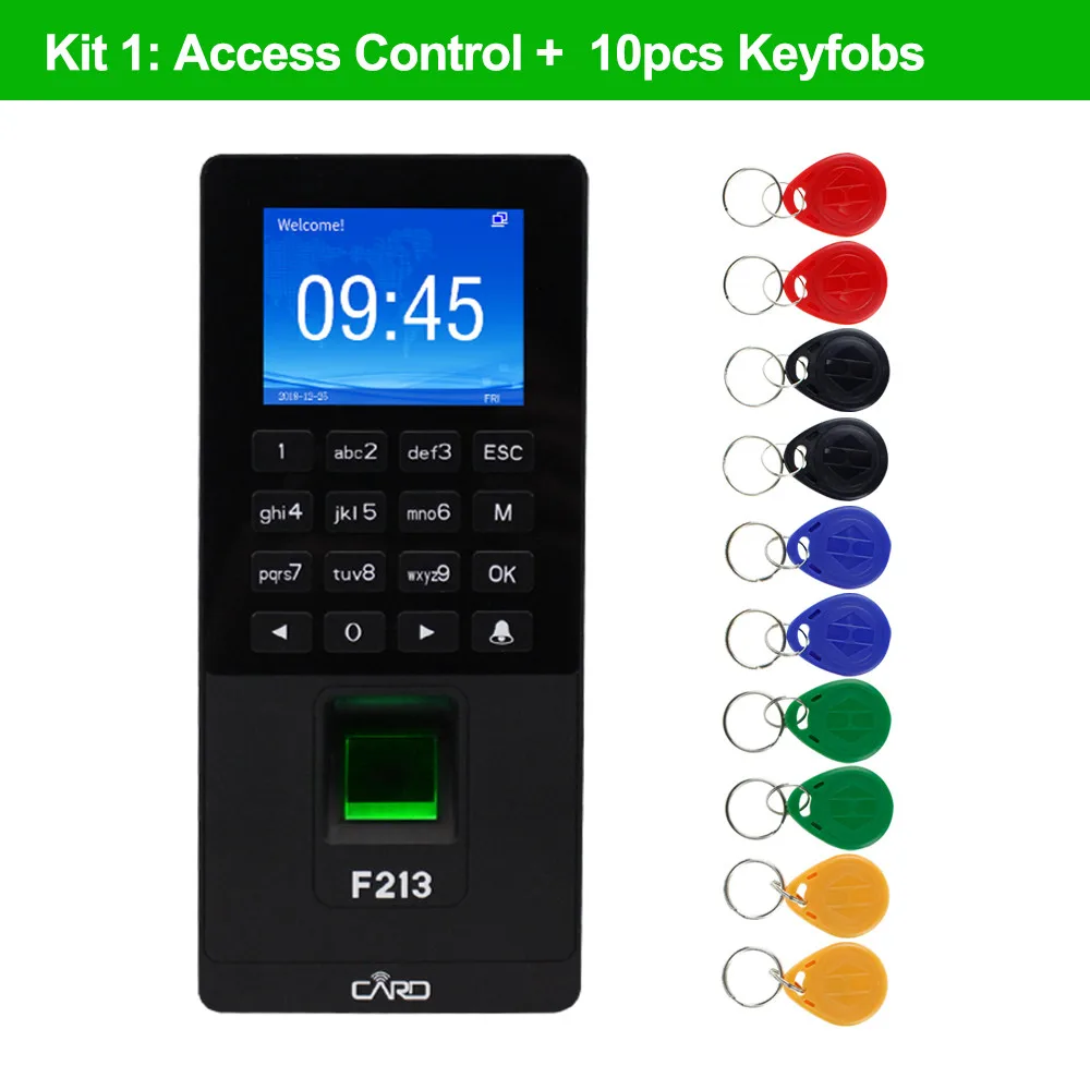 RFID Клавиатура TCP/IP/usb-устройство для считывания отпечатков пальцев система контроля доступа двери биометрическое программное обеспечение DIY Электронный магнитный замок ударный болт замки - Цвет: Keypad With keyfob
