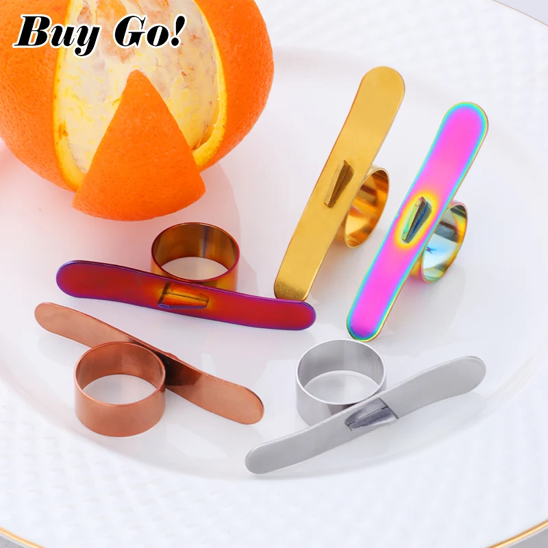 

1PCS Stainless Steel Orange Peelers Opener Stripper Lime Lemon Peeler Zesters Ring Device Creative Kitchen Fruit Vegetable Tool