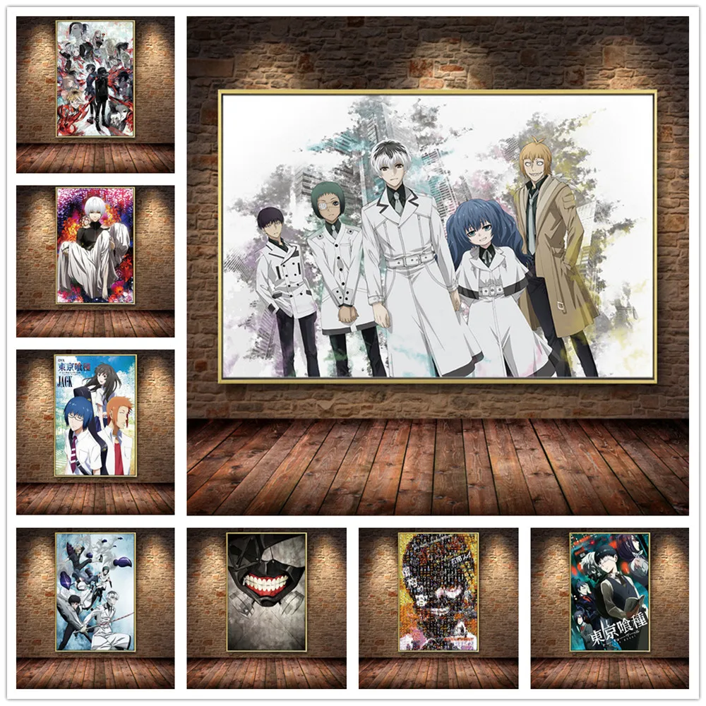 Canvas Painting Home Decor Tokyo Ghoul Picture Modern Printed Modular Japanese Animation Figure Poster For Living Room Wall Art | Дом и сад