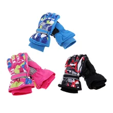 Водонепроницаемые лыжные перчатки зимние теплые сноуборд снегоход холодной погоды перчатки для детей, мальчиков, девочек, мужчин, женщин