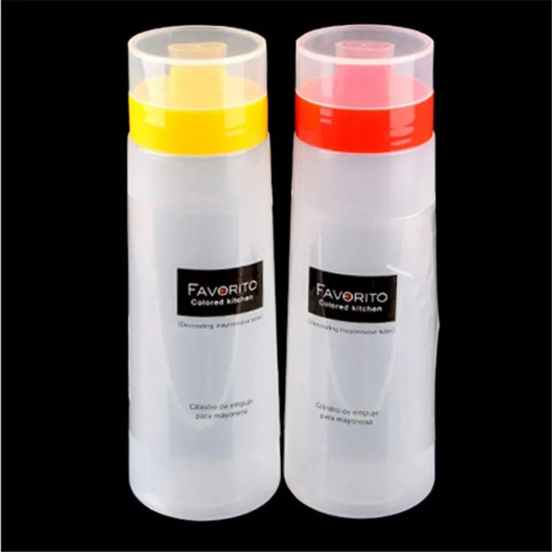 Kitchen Tools Gadgets 4 Hole Plastic Squeeze Bottle Condiment Dispenser Ketchup Mustard Salad Sauce Home Garden Mod Ng