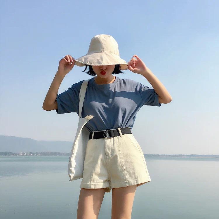S-XL, 2XL размера плюс летние шорты с высокой талией, женские джинсовые шорты, женские повседневные шорты(0920