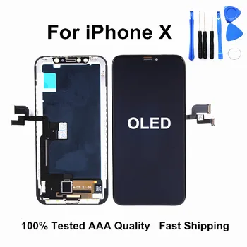 

LCD Display For iPhone X LCD Screen Replacement For iPhone 10 OLED With 3D Touch Digitizer Assembly No Dead Pixel AAA Screen