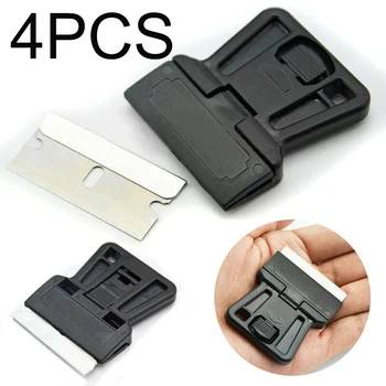 

4Pcs/set Mini Razor Cutter Painting Scraper One-Sidedor Holder Handle Standard