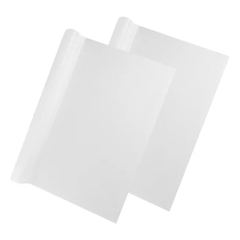 

Hemoton 2 Rolls Shelf Drawer Liner EVA Non-Slip Mat Waterproof Refrigerator Pad 150x43cm Transparent White A50