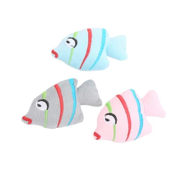

22 Pcs Innovative Stuffed Fish Shape Cat Plush Toy Indoor Interactive Pet Playing Entertainment Catnip Fish Doll House