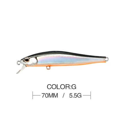 1PCS 70MM/5.5G Fishing Lure Pencil Minnow Hard Artificial Bait Sinking Wobbler Japanese Design Pike Bass Fishing Tools