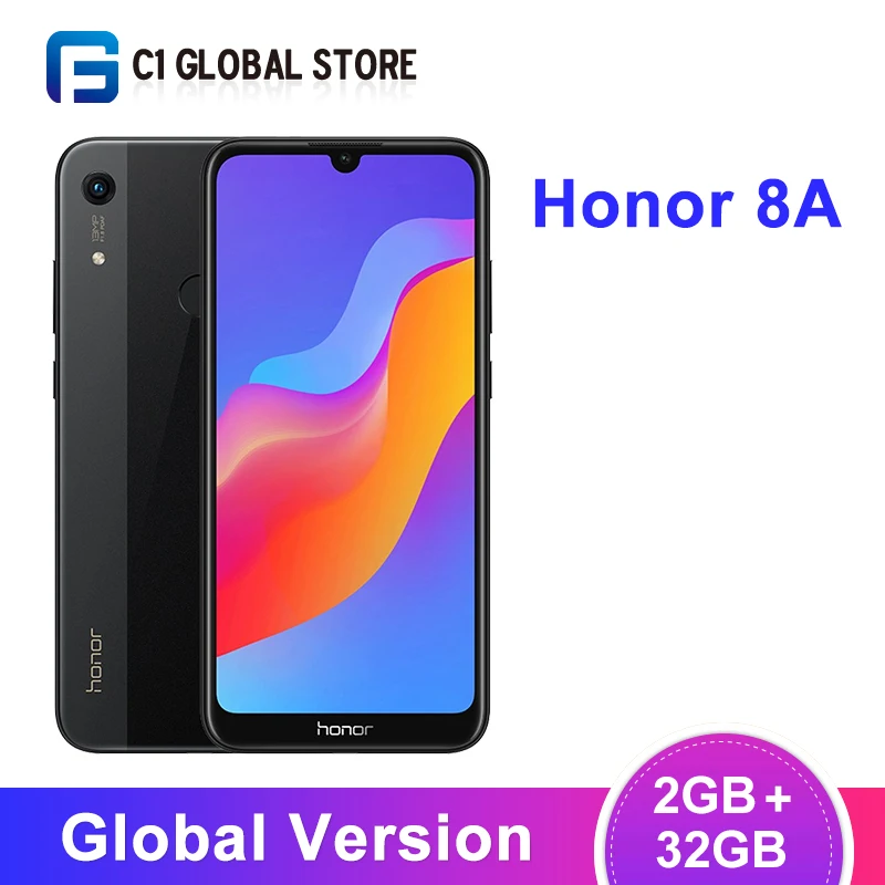 Глобальная версия Honor 8A 2 ГБ 32 ROM 8 A Мобильный телефон MTK6765 Восьмиядерный 6 09