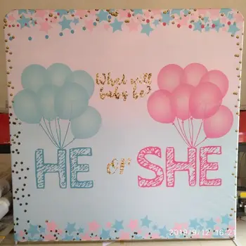 

true 8x8ft stand and double sided print pillow case backdrop for baby shower