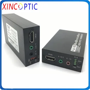 

HDMI Uncompressed Video Fiber Extender,1920*1200P@60Hz HDMI 1080P+1Ch Forwarder 3.5mm Audio/RS485 LC 20KMFiber Video Transceiver