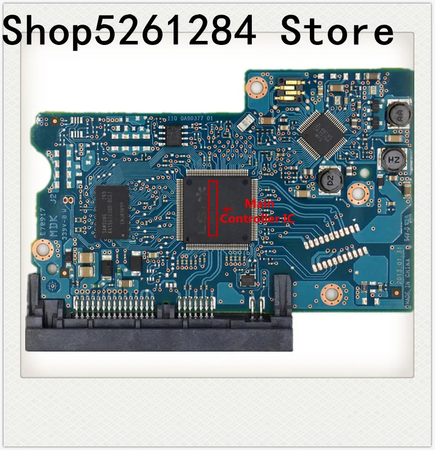 HDD PCB Логическая плата 220 0A90377 01 / LSI 60450/наклейки: 0J21827 DT01ACA050|Компьютерные кабели и