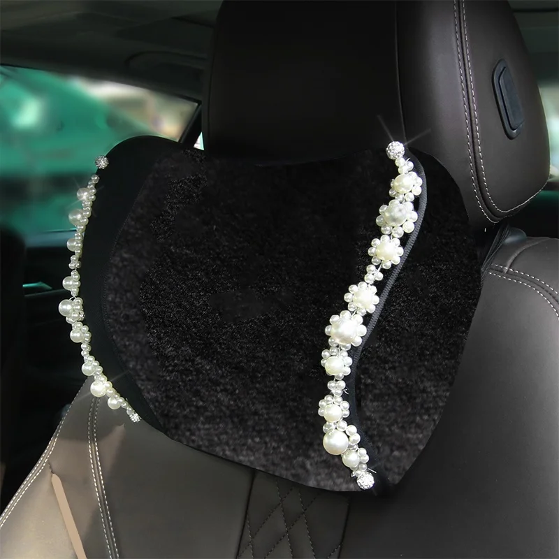 1 шт. новая Автомобильная подушка Автомобильная короткая плюшевая уникальная пена памяти поясная подушка для поддержки поясницы интерьерные аксессуары авто жемчужный дизайн - Цвет: 1pc as picture shows