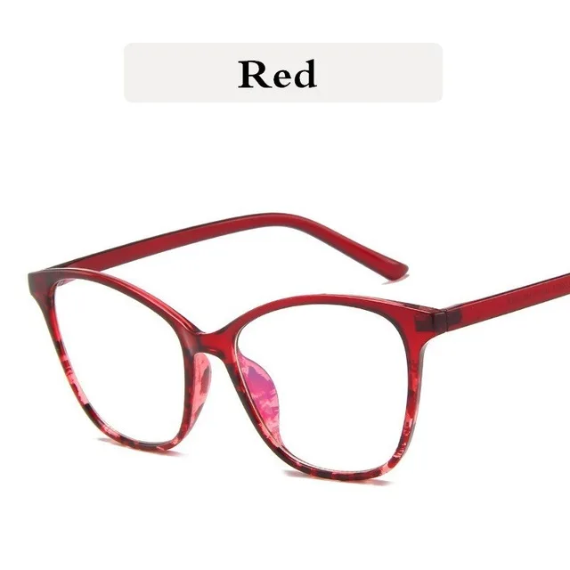 Red Floral Кошачий глаз очки оправа для женщин прозрачная Классическая оправа винтажные очки для близорукости очки Lunettes De Vue Femme - Цвет оправы: Red Floral