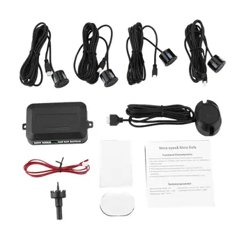

4 Car Parking Sensors Parking Auto Backup Reverse Rear Assistance Radar Rearview Buzzer Sound Alarm Monitor System Parktronic