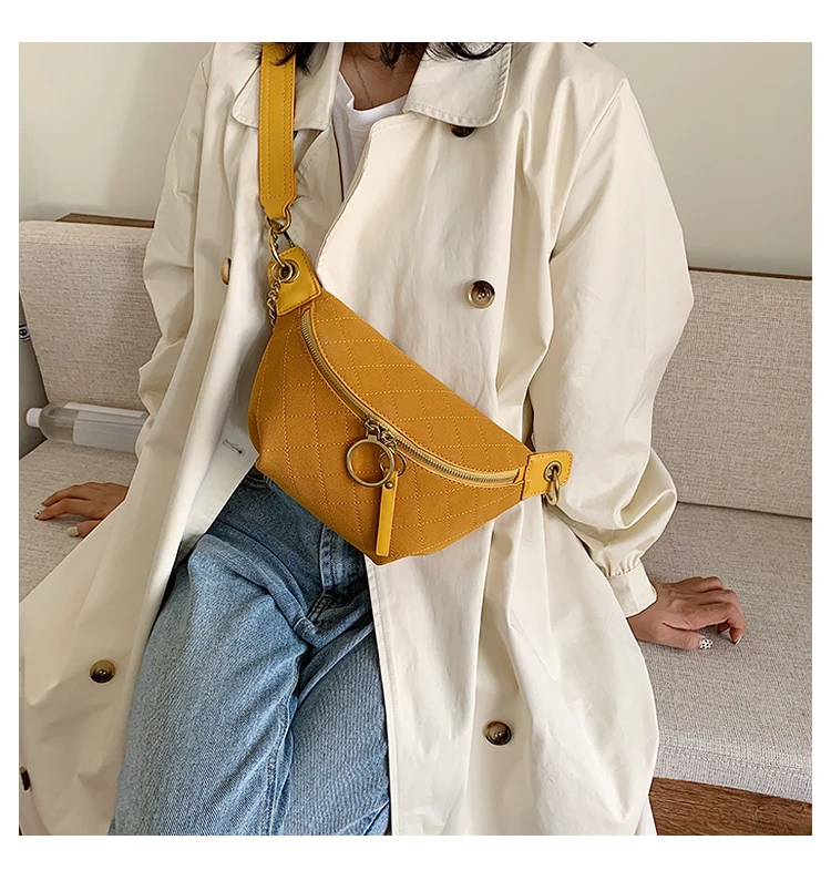 bolsa feminina Женская модная нагрудная сумка Роскошные сумки женские сумки дизайнерские замшевые кожаные сумки через плечо - Цвет: Цвет: желтый