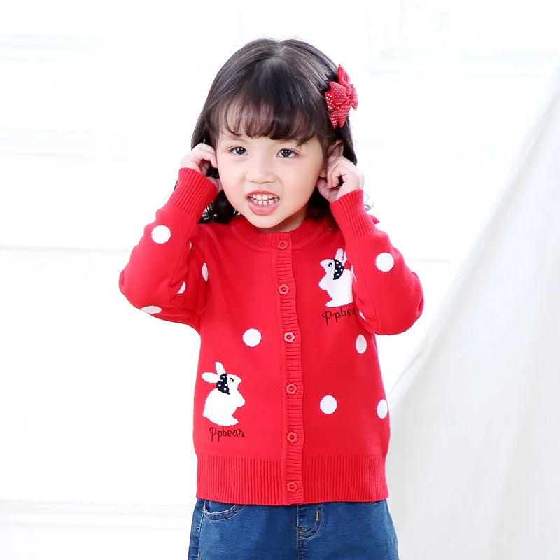 

2019 CHILDREN'S Sweater New Style GIRL'S Cardigan Coat Western Style Versatile Hot Selling Crew Neck Sweater Kids' Sweater
