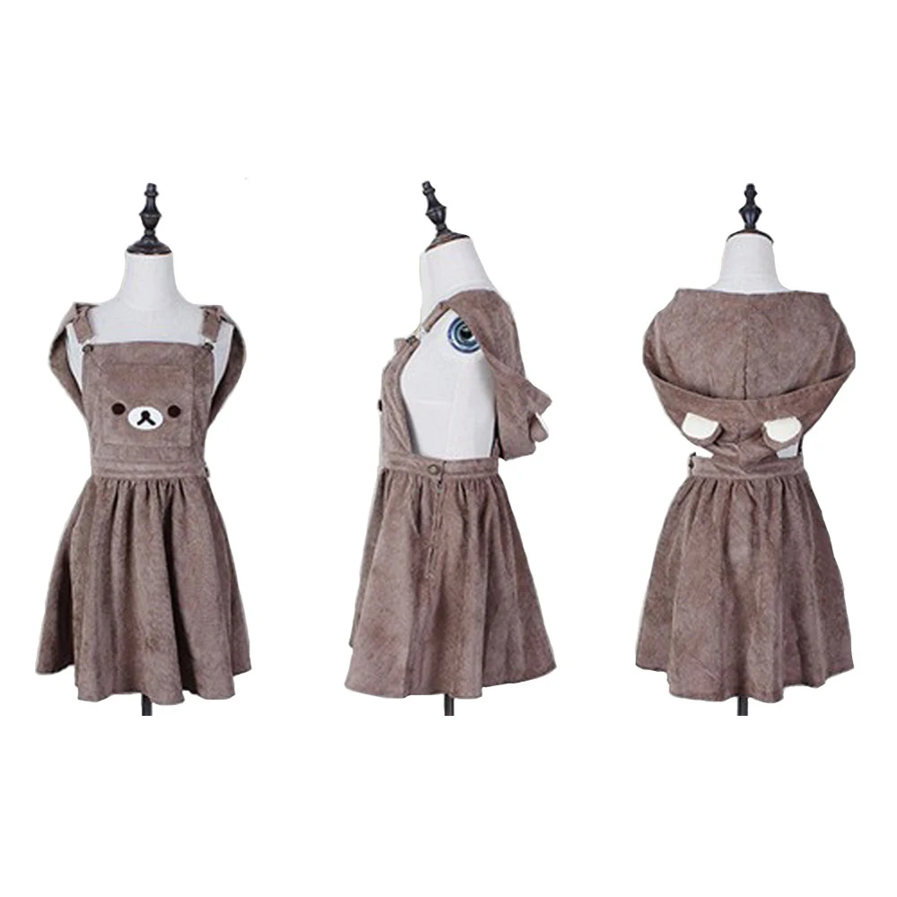 Vestido relaxante de urso kawaii, bordado de urso, lolita, rilukkuma, saia  geral, chapéu, kawaii japonês, roupas fofas, saias harajuku - AliExpress