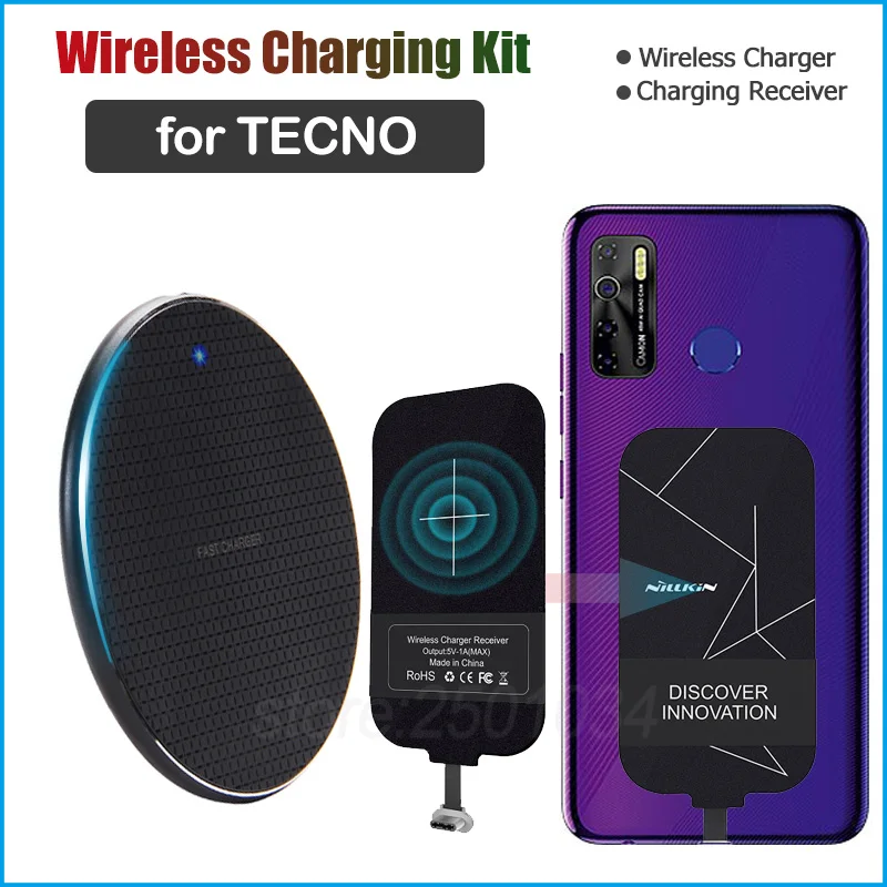 Qi Wireless Charging for TECNO Spark 4 5 Air Camon 11 12 15 Pro Phantom